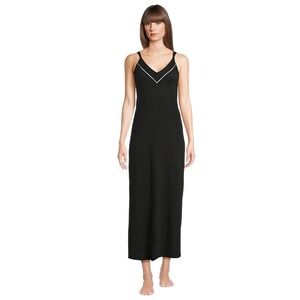 Cosabella Maxi Sleep Dress Womens Pima Lusso Black V-Neck Size
